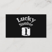 1 - Lucky Number 1 Luck Visitekaartje (Voorkant)