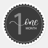 1 maand Klassieke ronde Sticker (Voorkant)