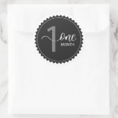 1 maand Klassieke ronde Sticker (Tas)