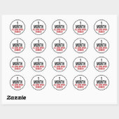 1 maand Schone en Sober Ronde Sticker (Vel)