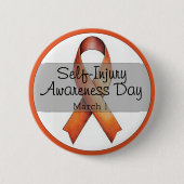 1 maart: Dag van de bewustwording van zelfverwondi Ronde Button 5,7 Cm (Voorkant)