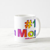 #1 Mam 3D Regenboogregenboog Dubbele zijkant Mok (Voorkant rechts)