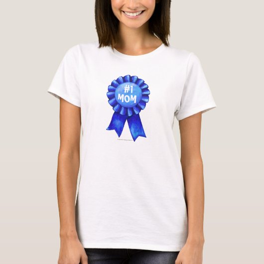 #1 Mam Blue Ribbon Light T-Shirt (Voorkant)