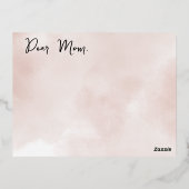 1 Mam Elegant Waterverf Moederdag Folie Feestdagen Briefkaart (Achterkant)
