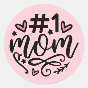 #1 Mam Manuscript hoort Moederdag Ronde Sticker