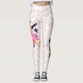 #1 Mam, Moederdag Floral Animal Print Leggins L Leggings (Voorkant)
