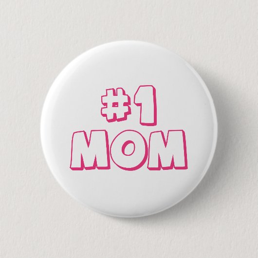 #1 Mam Nummer 1 Mam Canvas tas Ronde Button 5,7 Cm (Voorkant)