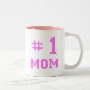 #1 Mam (nummer één moeder) Tweekleurige Koffiemok