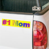 #1 Mam Rainbow 3D Gele Bumpersticker (Op Truck)