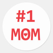 #1 Mam Ronde Sticker (Voorkant)