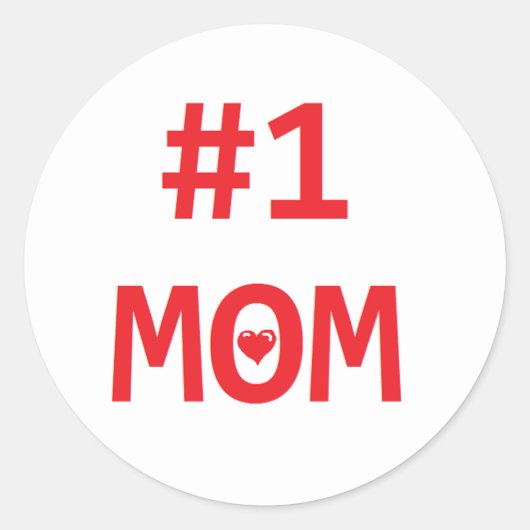 #1 Mam Ronde Sticker (Voorkant)