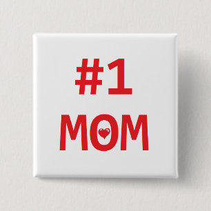 #1 Mam Vierkante Button 5,1 Cm