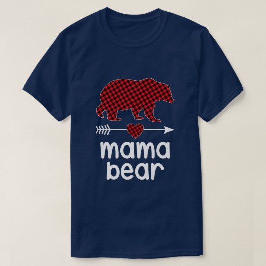 1 - Mama Beer Kerstmis Pajama Red Pset Buffalo F T-shirt (Design voorkant)