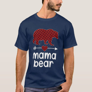 1 - Mama Beer Kerstmis Pajama Red Pset Buffalo F T-shirt