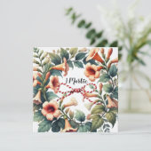  1 Martie Kaart met Bloemenkrans (Staand voorkant)