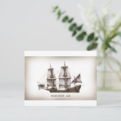 1 mayflower briefkaart (Staand voorkant)