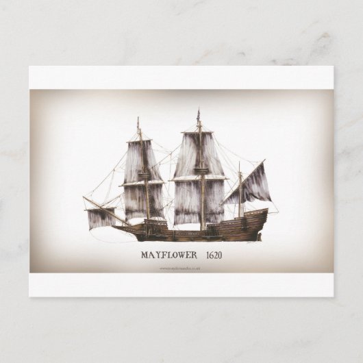 1 mayflower briefkaart (Voorkant)