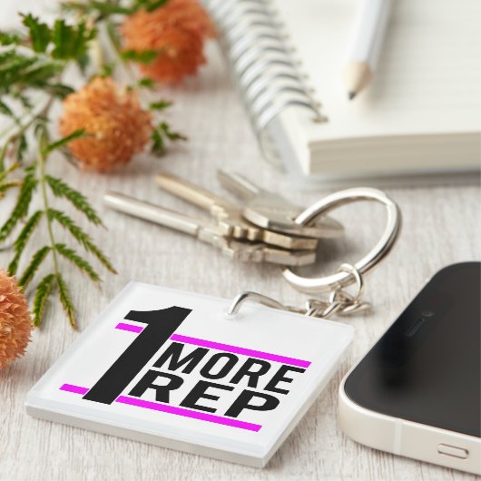 1 Meer Rep in roze Sleutelhanger (Voorkant Rechts)