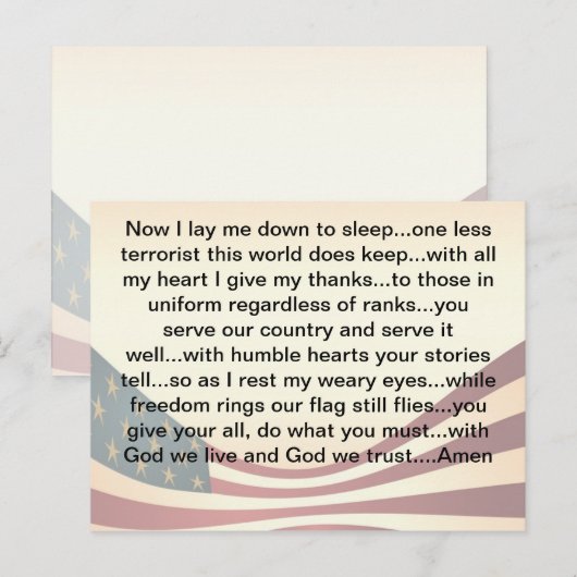 1 mei Briefkaart Prayer (Voorkant / Achterkant)