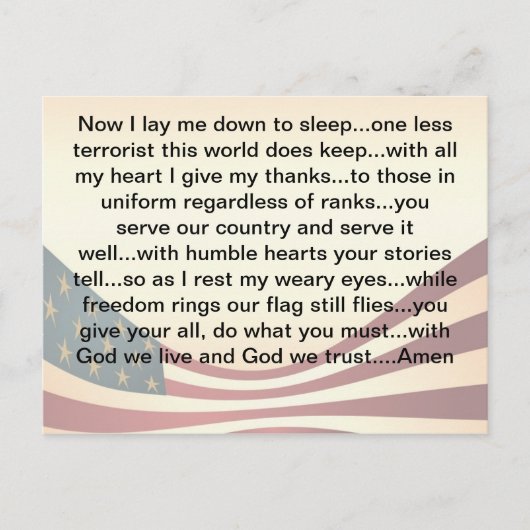 1 mei Briefkaart Prayer (Voorkant)