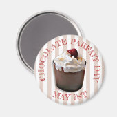 1 mei is Chocolate Parfait Day Fun Food Magnet (Voorkant / Achterkant)