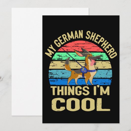 1 Mijn Duitse herder ding Ik ben cool Kaart (Voorkant / Achterkant)