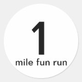 1 Mile Fun Run Sticker (Voorkant)