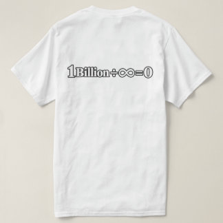 1 miljard ÷ oneindig = 0 wiskunde T-shirt | Grappi