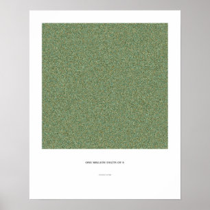 1 miljoen decimalen π poster