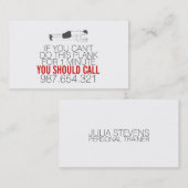 1 min visitekaartje voor persoonlijke geschiktheid (Voorkant / Achterkant)