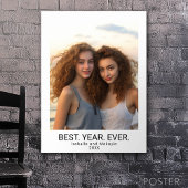 1 minimalistisch fotocollage - Beste jaar ooit Poster