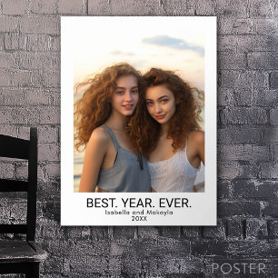 1 minimalistisch fotocollage - Beste jaar ooit Poster