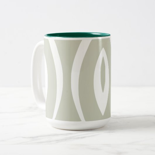 1 minimalistisch Natuur ritme Tweekleurige Koffiemok (Voorkant links)