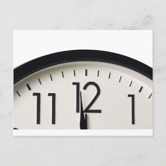 1 minuut tot middernacht briefkaart (Voorkant)