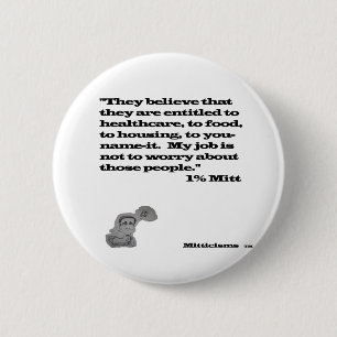 1% Mitt Ronde Button 5,7 Cm