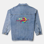 #1 Moeder Comic Boek Stijl Denim Jacket (Achterkant)