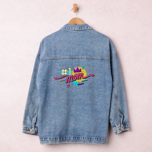 #1 Moeder Comic Boek Stijl Denim Jacket (Hangar)