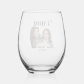 #1 Moeder/Foto Stemless wijnglas Wijnglas Zonder Voet (Achterkant)