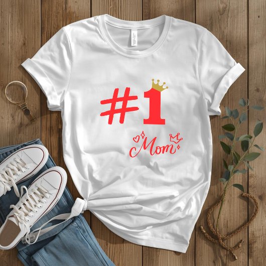 #1 Moeder Liefde Persoonlijke Dames T-Shirt