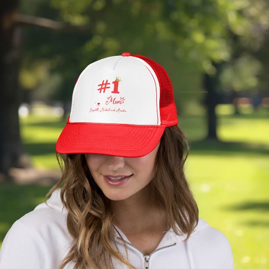 #1 Moederliefde Gepersonaliseerde Sporthoed Trucker Pet