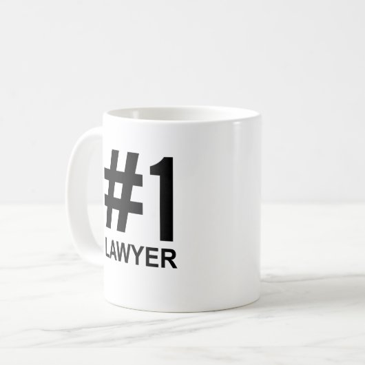 #1 Mok van de Advocaten - nummer één - koffiekruid (Voorkant links)