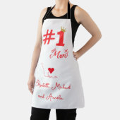 #1 Mom Love Personalized Apron Schort (Insitu)