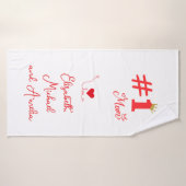 #1 Mom Love Personalized Bath Towel Badhanddoek (Badhanddoek)