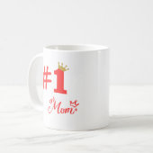 #1 Mom Love Personalized Mug Koffiemok (Voorkant links)