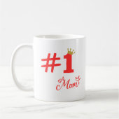 #1 Mom Love Personalized Mug Koffiemok (Links)