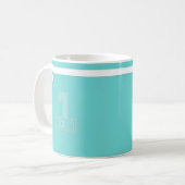 #1 MOM - Turquoise Moeder Cadeau Beker Mok (Voorkant links)