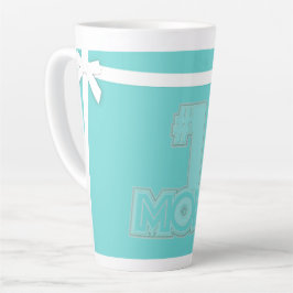 #1 MOM - Turquoise Moeder Cadeau Latte Mok