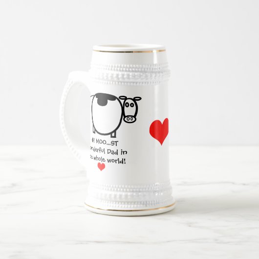 #1 Moo...st Prachtige Vader - Stein Bierpul (Voorkant links)