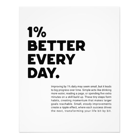 1% motivatie elke dag beter foto afdruk (Voorkant)