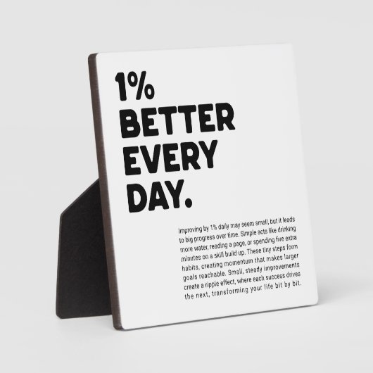 1% motivatie elke dag beter fotoplaat (Voorkant)